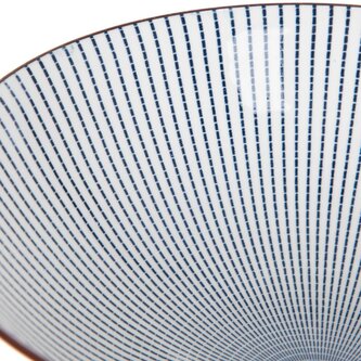 Miska | SALADO | w paski z brązowym rantem | 21 cm | 884714