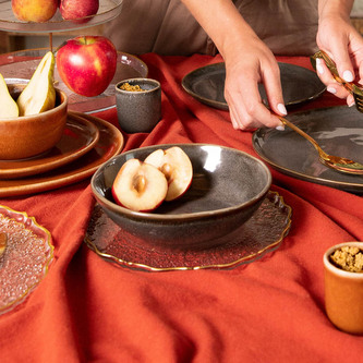 Talerz | MYSTIC | głęboki szary | 19 cm | 863696