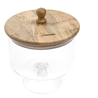 Patera | WOOD COLONY | szklana na nóżce M | 18x16 cm | 886732