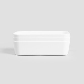 Zestaw pudełek | LURDES | plastikowych 3 el. | 18x13x4,5cm | 736339