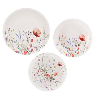 Sada jídelní porc. MÁK kulatá 18 ks