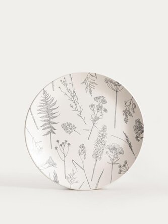 Zastawa stołowa | BARI | szara w motyw kwiatów 18szt |  | 752452