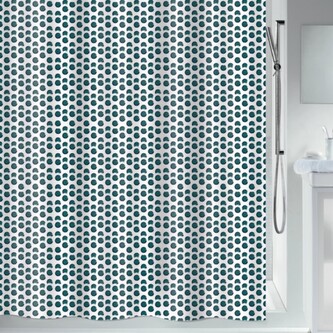 Spirella sprchový závěs DEEP Forest, abstraktní, modro-zelený, 180 x 200 cm, polyester