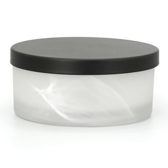 Spirella dóza na odličovací tampony MADISON, bílo-černá, křemenné sklo, kov, 410 ml