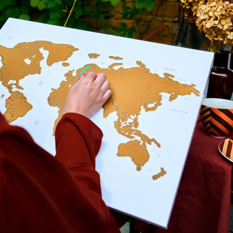 Mapa świata | KESDO | zdrapka | 60x40x2 cm | 705335