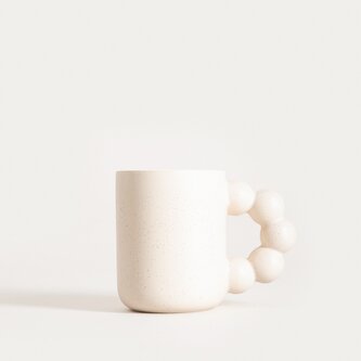 Kubek | BERO | z koralikami kremowy nakrapiany | 0,3 l | 756788