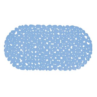 MSV protiskluzová podložka do vany GALETS, pastelově modrá, PVC, 35 x 68 cm