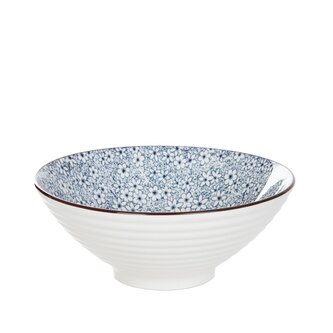 Miska | SALADO | w kwiaty z brązowym rantem | 21 cm | 884721