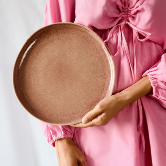 Talerz | MYSTIC | obiadowy różowy | 27 cm | 706585