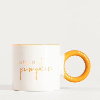 Kubek | LUKON | z pomarańczowym uchem hello pumpkin | 0,3 l | 750786