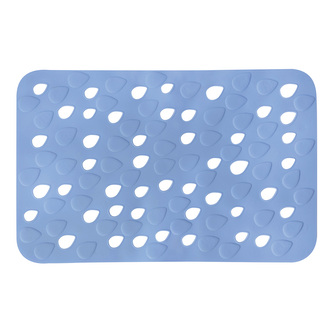 Spirella protiskluzová podložka do vany DROPS, modrá PVC, 53 x 35 cm
