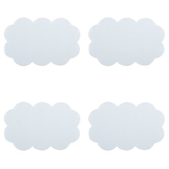 MSV protiskluzové přísavky ve tvaru mraků, bílé, PVC, 4 ks