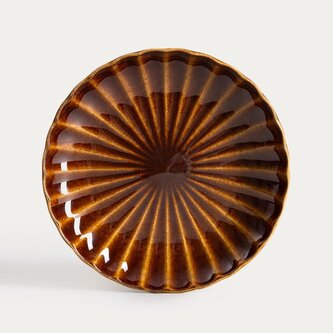 Talerz | MELIDA | deserowy bursztynowy | 21 cm | 750380