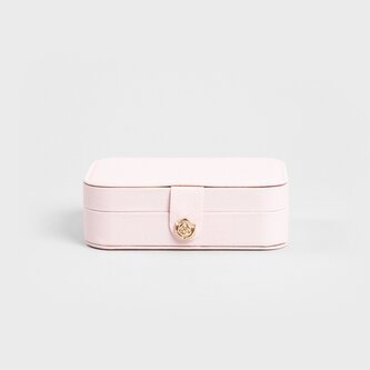 Szkatułka na biżuterię | LOVE | z eko skóry różowa | 17x12x6 cm | 726477