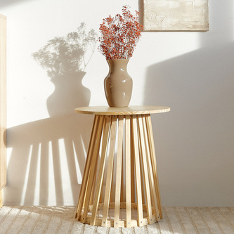 Stolik kawowy | ALMOBA | naturalny | 40x40x48 cm | 869278