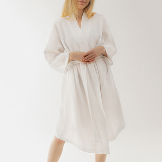 Szlafrok VAFFEL biały S/M