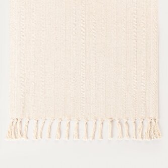 Bieżnik | PANSY | z frędzlami ecru | 40x160 cm | 750960