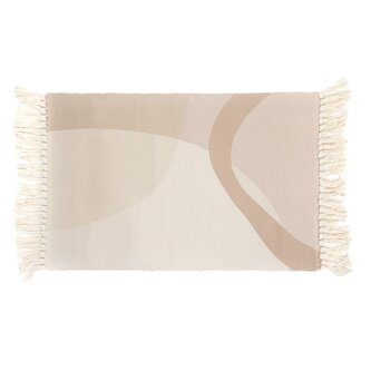 Chodnik | ESTE | w beżowe wzory z frędzlami | 60x90 cm | 859675