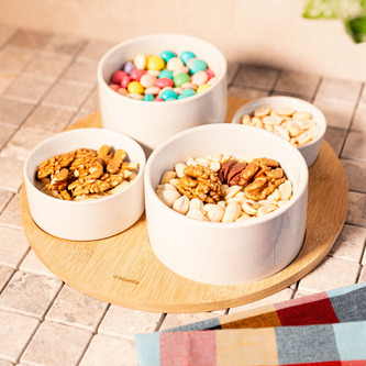 Zestaw | YIFAN | biały, misek do serwowania 5 el. | 33 cm | 874524