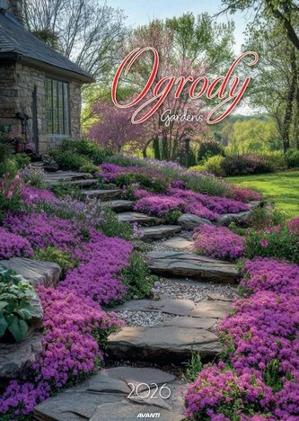 Kalendarz ścienny mały 2026 Ogrody\n KSM-10