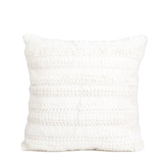 Poszewki | MARIL | ze sztucznym futerkiem ecru | 45x45 cm | 854632