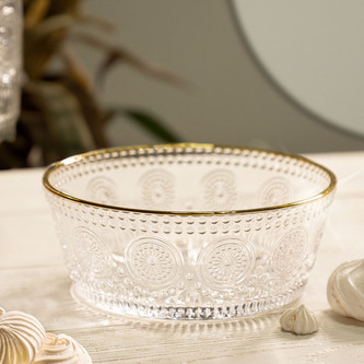 Miska | BARREL | szklana we wzory | 18 cm | 883540
