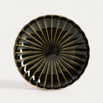 Talerz | MELIDA | deserowy ciemnozielony | 21 cm | 750328