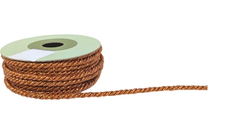 Provázek polyesterový 4mm x 4,6m vzor 9016 250-MĚDĚNÁ METAL.