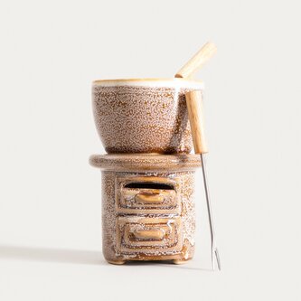 Zestaw do fondue | KROS | z podgrzewaczem | 15x12 cm | 751363