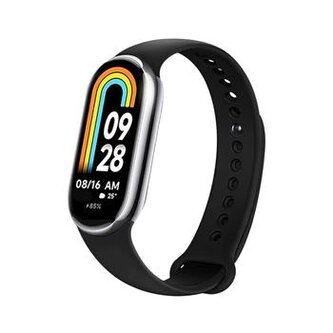 Fixed Silikonový řemínek Silicone Strap pro Xiaomi Mi Band 8, černý