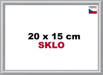 BFHM Plastový rám 20x15cm - stříbrný BFHM Plastový rám 20x15cm - stříbrný
