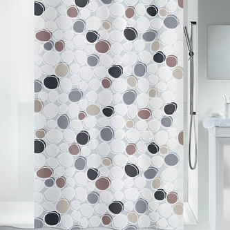 Spirella sprchový závěs DIDO, motiv abstraktní, bílý, 180 x 200 cm, PEVA
