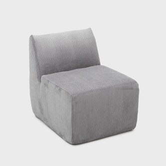 Fotel modułowy | SVELA | szary sztruksowy | 59,5x80x62 cm | 746741