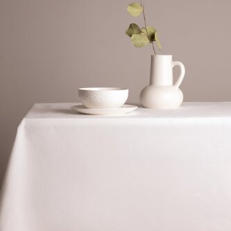 OBRUS | FARRE | biały z dekoracyjną lamówką | 130x180cm | SS23 849027