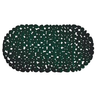 MSV protiskluzová podložka do vany GALETS, tmavě zelená, PVC, 35 x 68 cm
