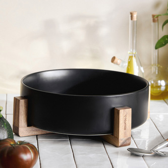 Misa | FINCAN | do sałat ceramiczna czarna | 32 cm | 990698