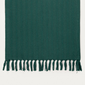 Bieżnik | PANSY | z frędzlami zielony | 40x160 cm | 750977