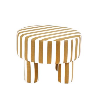 Pufa | CHIARO | Beżowo biała | 50x50x37 cm | 741111