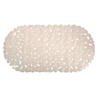 MSV protiskluzová podložka do vany GALETS, béžová, PVC, 35 x 68 cm
