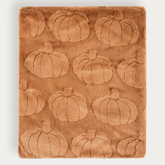 Koc | LEVEN | ze strukturalnym jesiennym wzorem | 150x200 cm | 761645