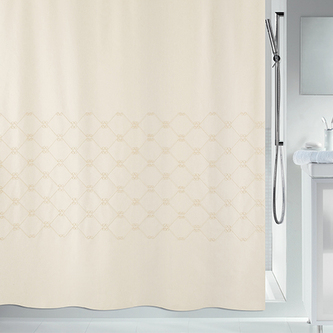 Spirella sprchový závěs TRENTO, vzorovaný, béžový, 180 x 200 cm, polyester