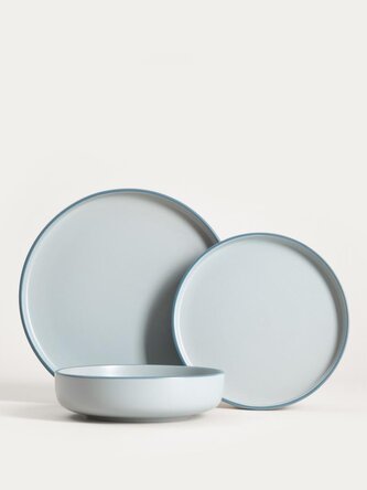 Zastawa stołowa | MAVI | niebieska z wysokim rantem | 18 el. | 756849