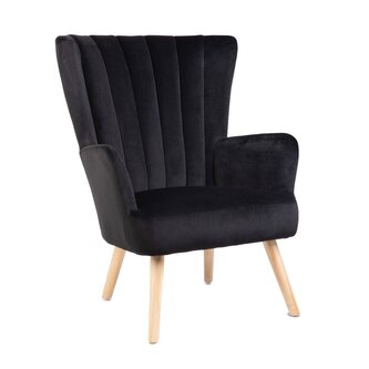 Fotel | MILLS | czarny | 42x75x74 cm | 859569