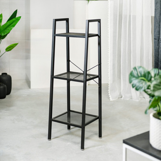 Regał | MALMI | metalowy czarny | 35x35x101.5 cm  | ALL 832272