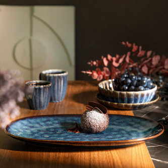 Naczynie do serwowania | CASPER | owalne granatowe | 24x40 cm | 874890