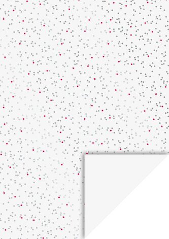 Bílý papír A4, 220g, puntíky stříbrné a neonové, 10 listů