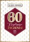 Karnet GM najlepsze zyczenia 60 czerwone złote rąby