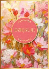 Karnet B6 dziękuję malowane kwiaty GM-1232