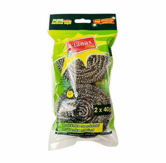 Drátěnka kov 2ks 40g NEREZ