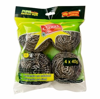 Drátěnka kov 4ks 40g NEREZ